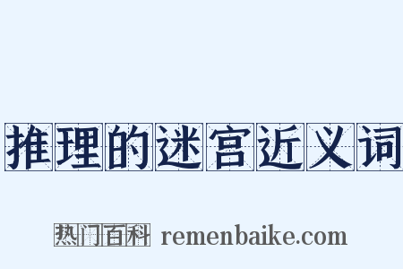 推理的迷宫近义词是什么意思的图片